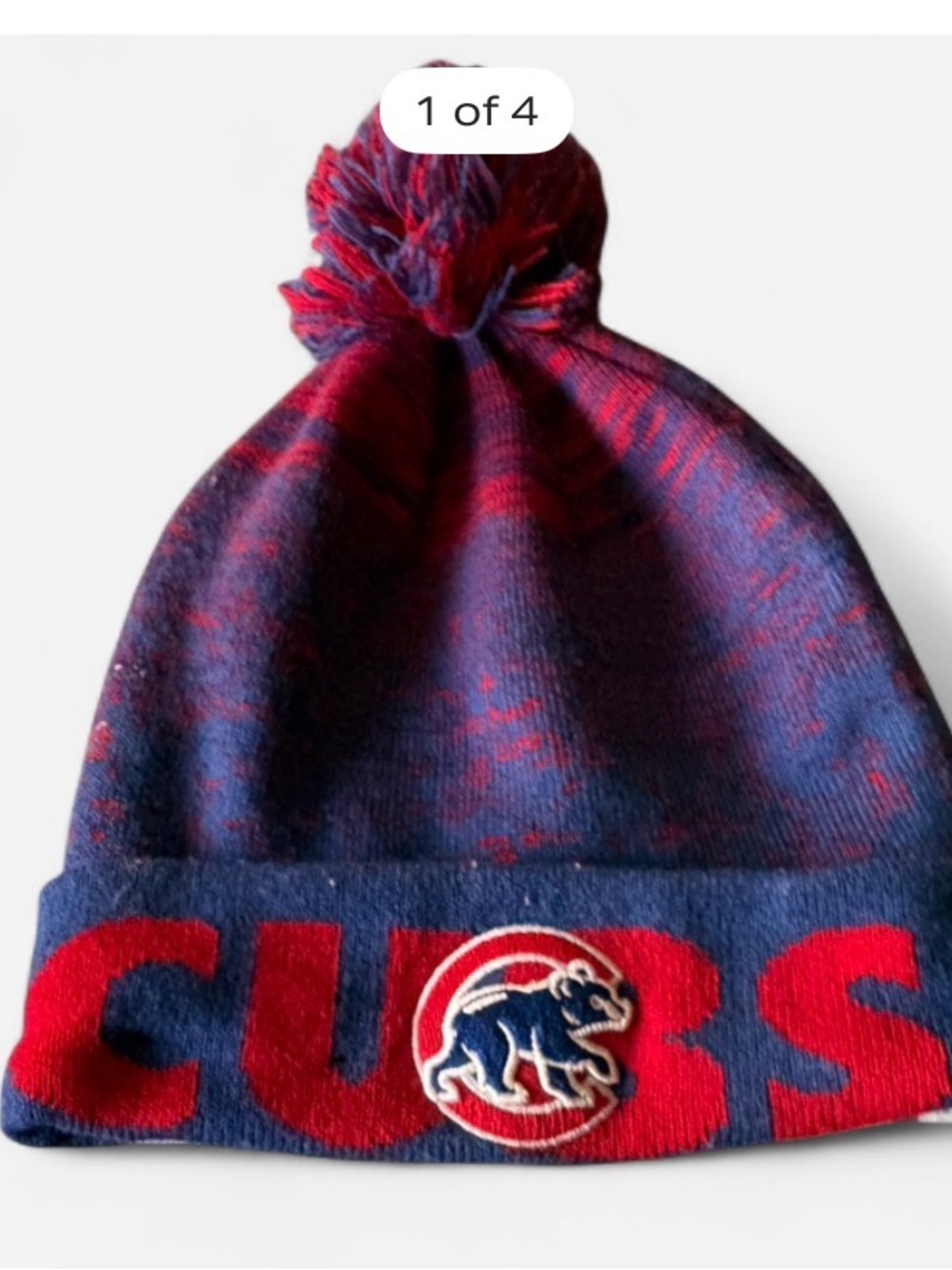 Chicago Cubs Beanie - Navy & Red Cubs Logo